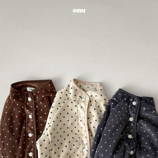 點點立領毛絨外套｜3COLORS 