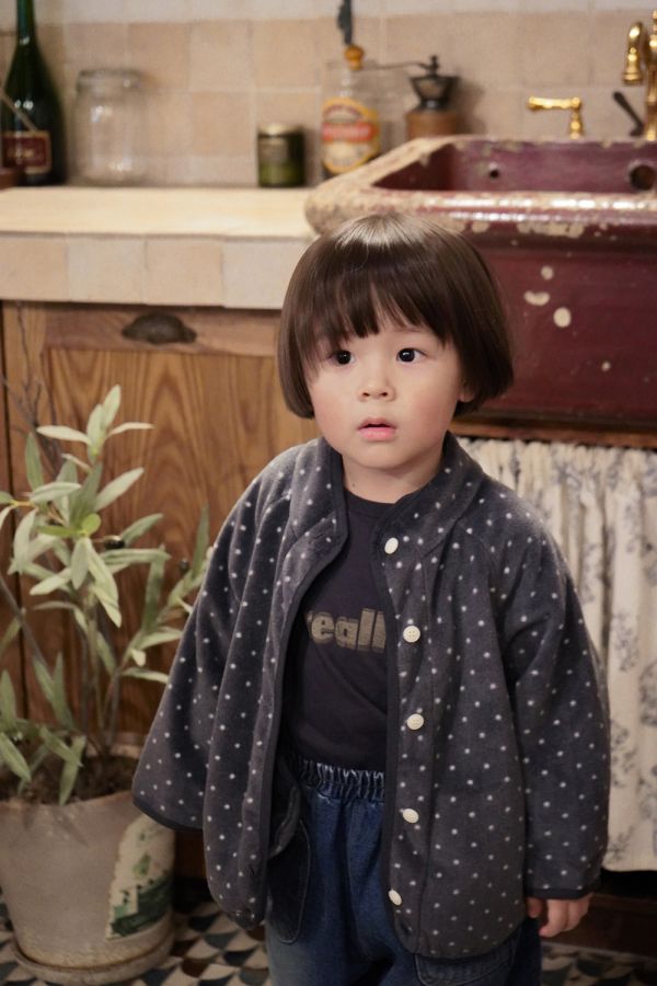 點點立領毛絨外套｜3COLORS 