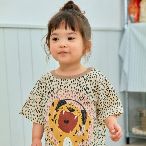 1STBLUE｜老虎塗鴉短T 