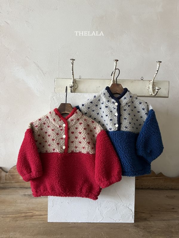 點點羊羔毛暖暖衛衣(可配成套)｜2COLORS 
