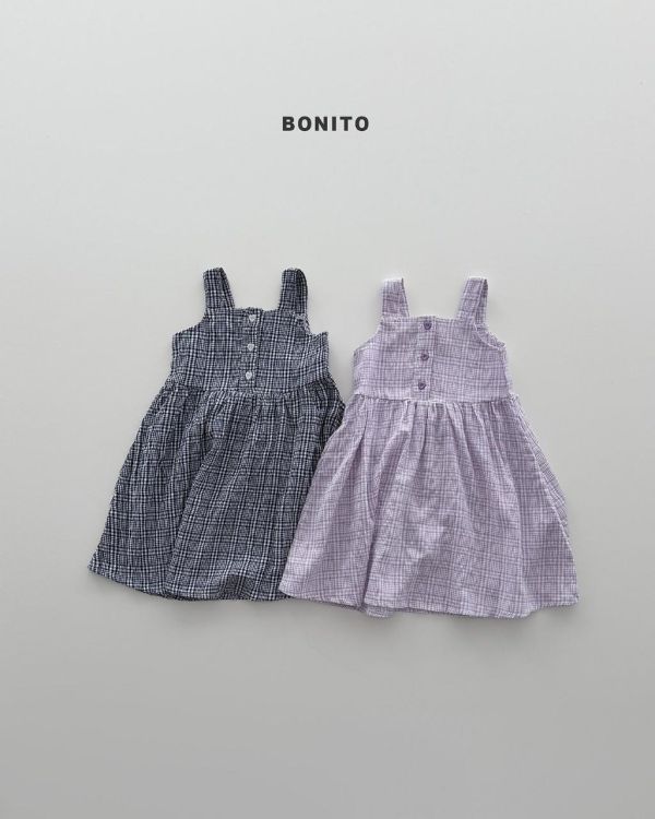 BONITO｜愛心釦格紋洋裝 