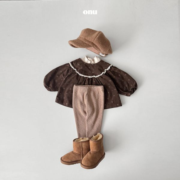 燈芯絨碎花上衣｜2COLORS 