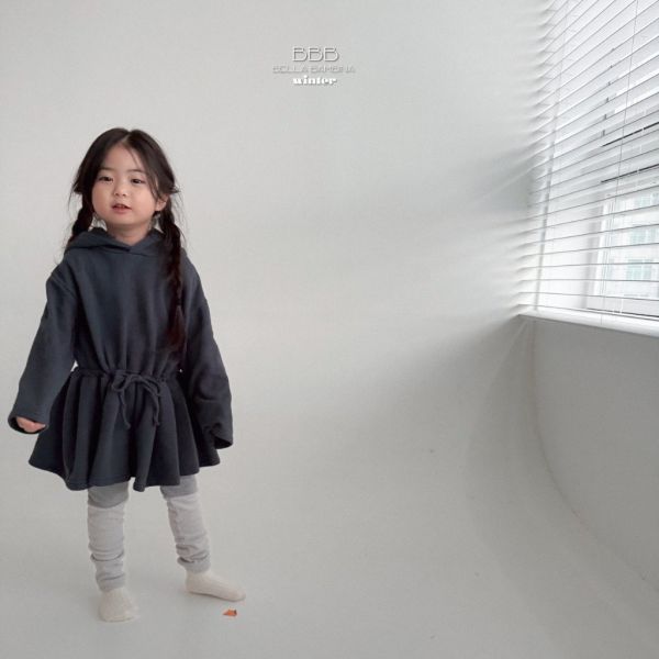 連帽抽繩連身裙｜2COLORS 