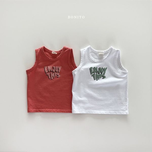 ENJOY THIS字母背心｜2COLORS 