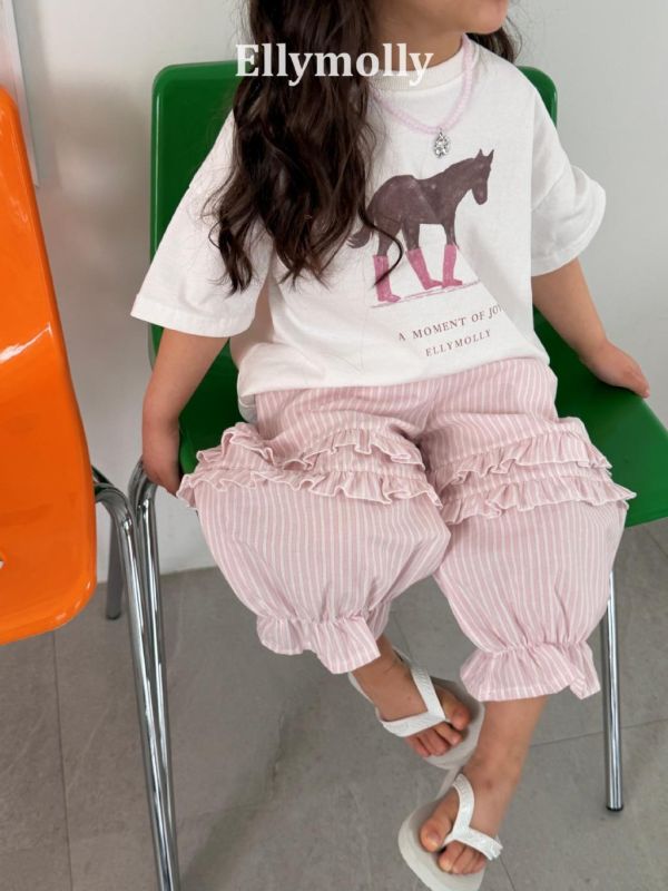 ELLYMOLLY｜親子款 粉靴小馬TEE 