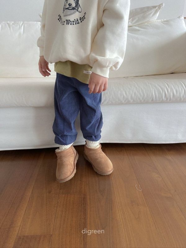 細條紋縮口棉褲｜2COLORS 