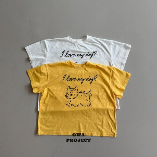 卷毛狗狗寬鬆短TEE｜2COLORS 