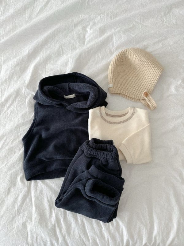 壓線舒適圓領上衣｜3COLORS 