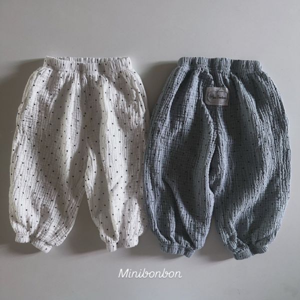 白玉點點縮口褲｜2COLORS 