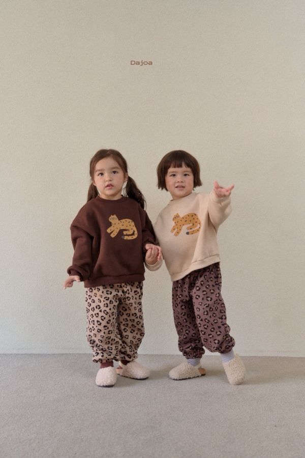 可愛豹豹套裝(上衣+褲子)｜2COLORS 