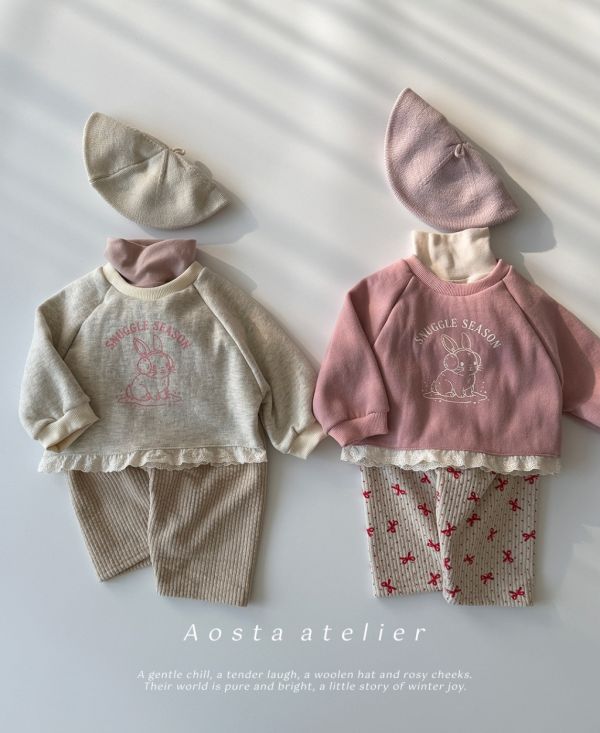 兔子蕾絲衛衣｜2COLORS 