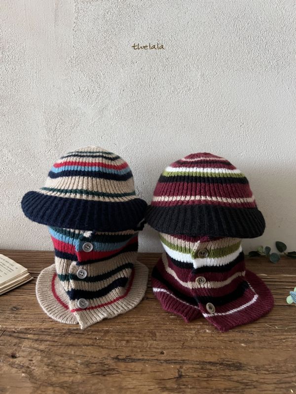 拼色針織圍脖帽｜2COLORS 