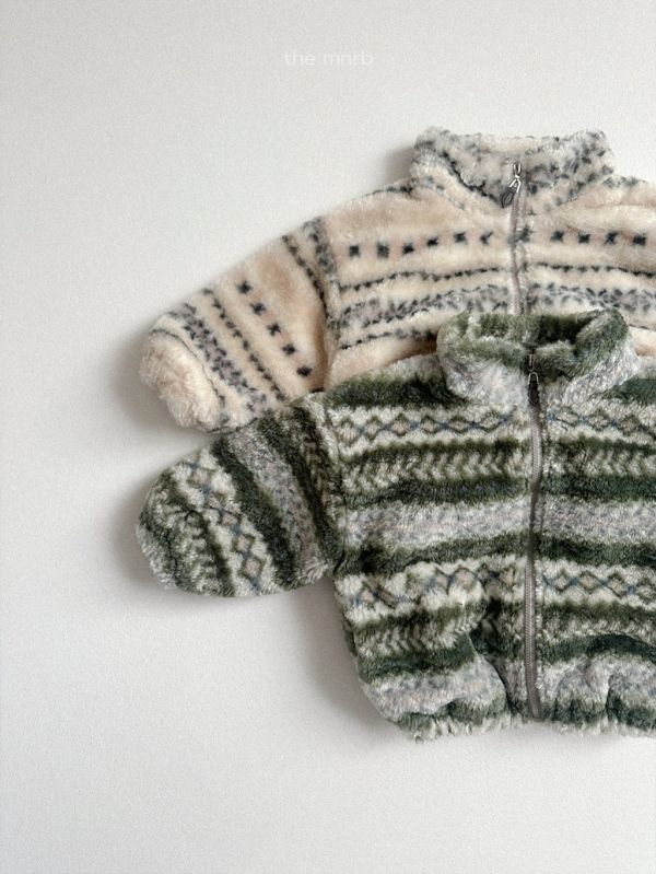 圖騰刷毛暖暖外套｜2COLORS 