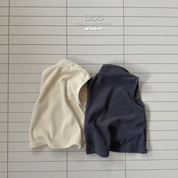 搖粒絨長版背心｜2COLORS 