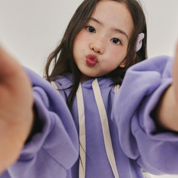 加絨休閒連帽洋裝｜2COLORS 