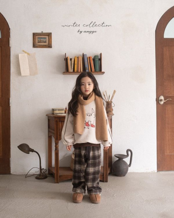 格紋毛呢長褲｜2COLORS 