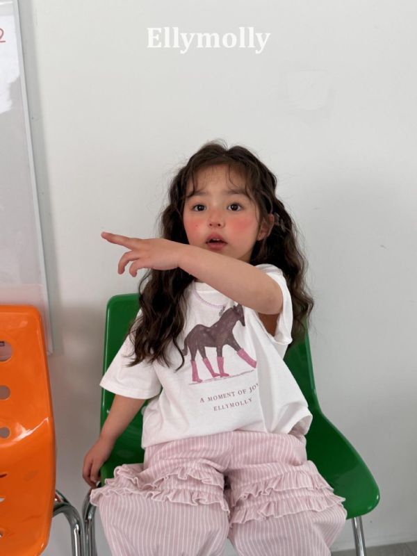 ELLYMOLLY｜親子款 粉靴小馬TEE 