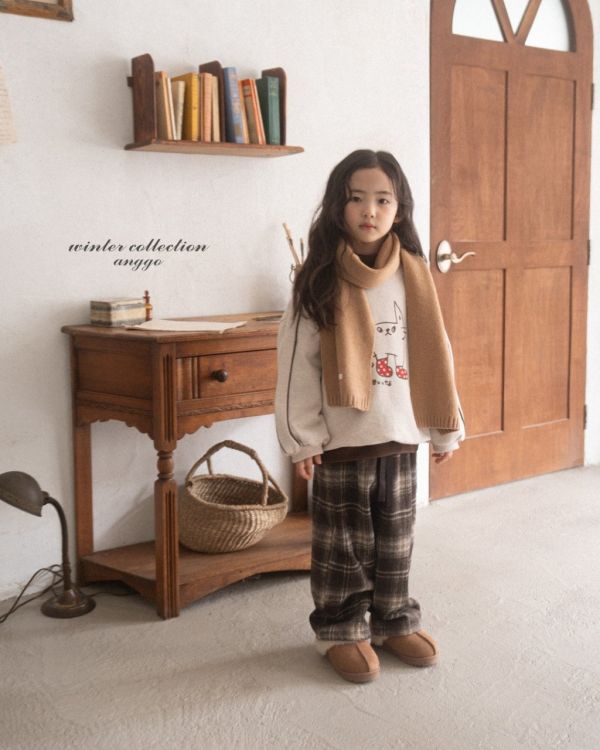 格紋毛呢長褲｜2COLORS 