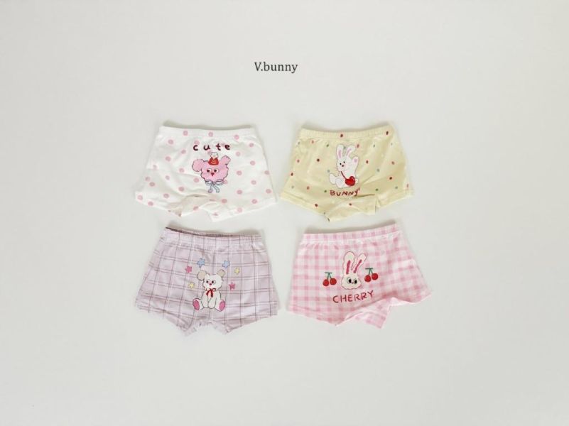 VBUNNY｜Cherry純棉小褲褲4件組(GIRL) 