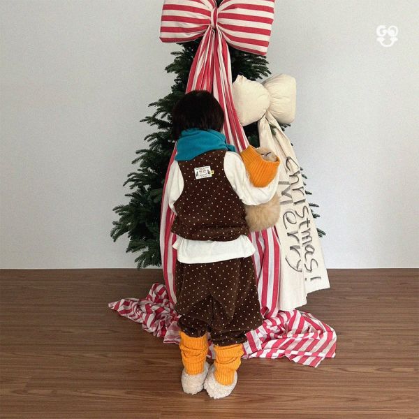 復古波點套裝(背心+褲子)｜3COLORS 