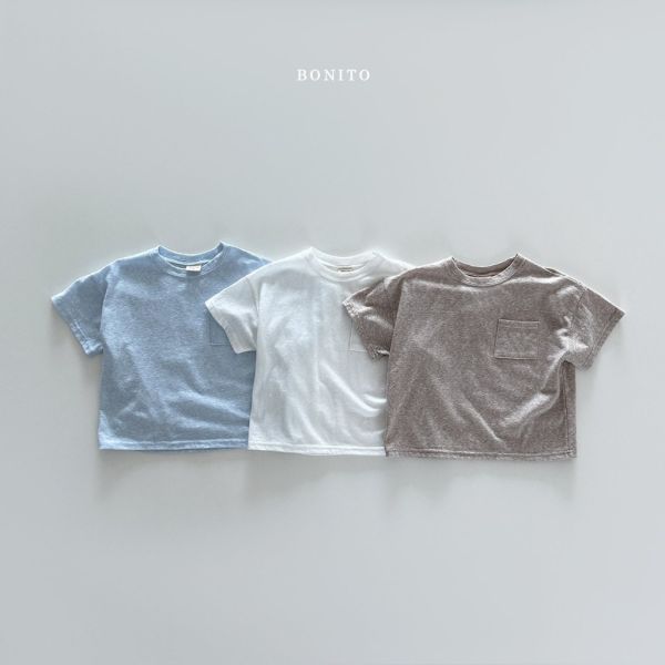 小口袋素面短TEE｜3COLORS 