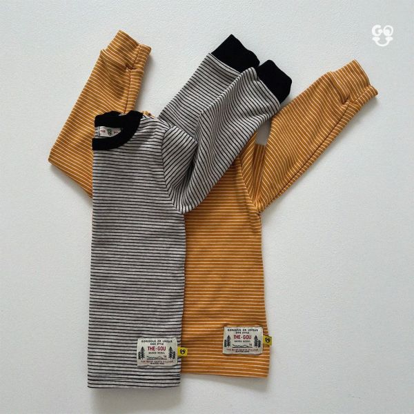 細條紋長袖TEE｜2COLORS 