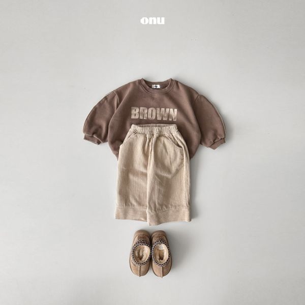 BROWN字母拼接衛衣｜2COLORS 