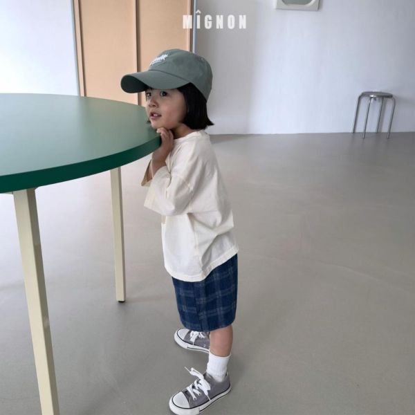 MIGNON｜舒適格紋短褲 