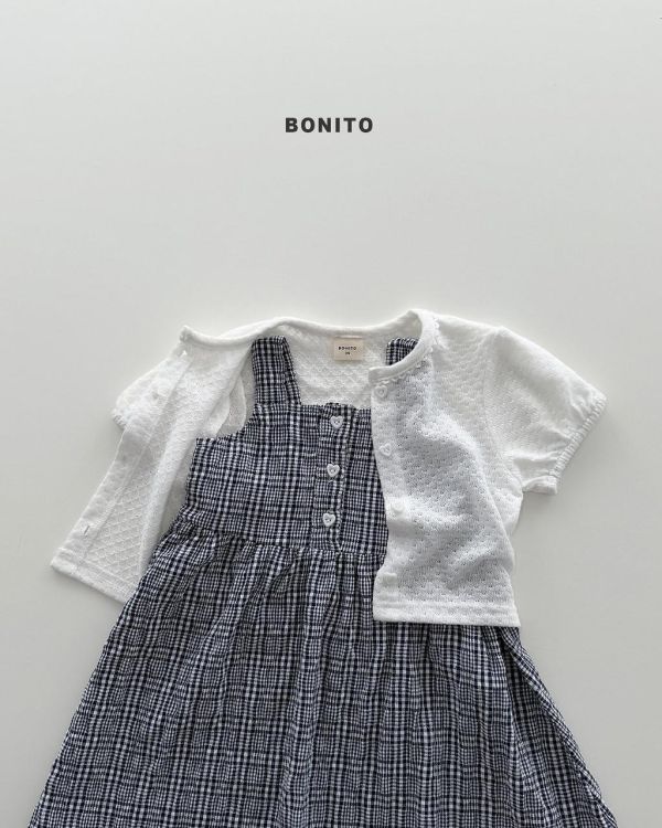 BONITO｜愛心釦格紋洋裝 
