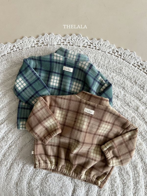 立領拉鍊格紋衛衣｜2COLORS 