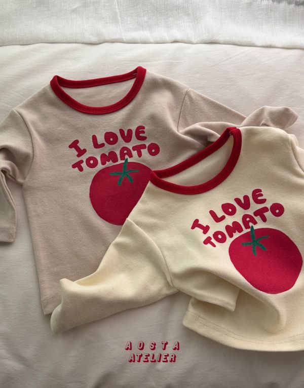 I LOVE TOMATO長袖TEE｜2COLORS 