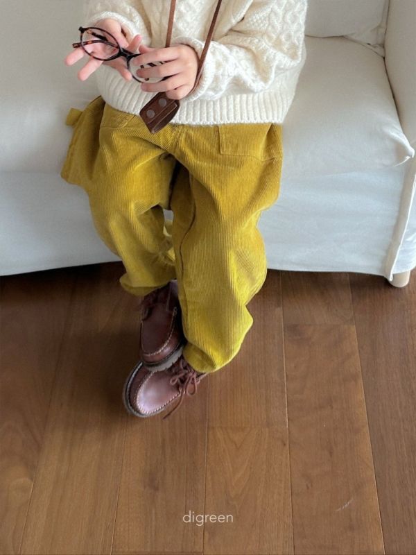 燈芯絨口袋長褲｜3COLORS 