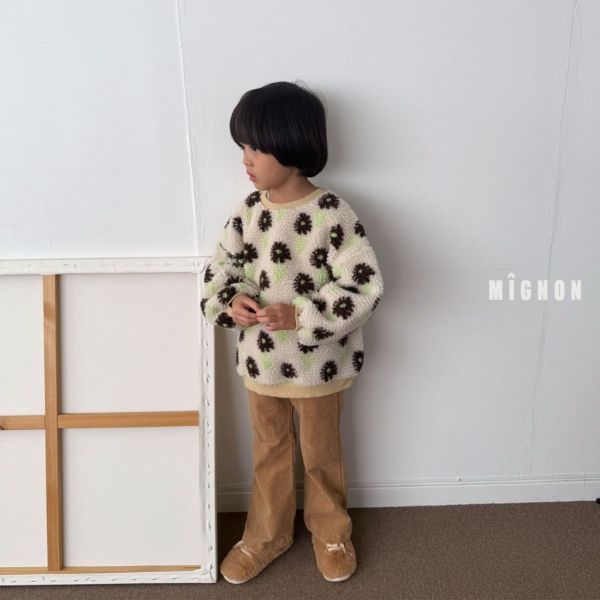 小花羊羔毛上衣｜1COLOR 