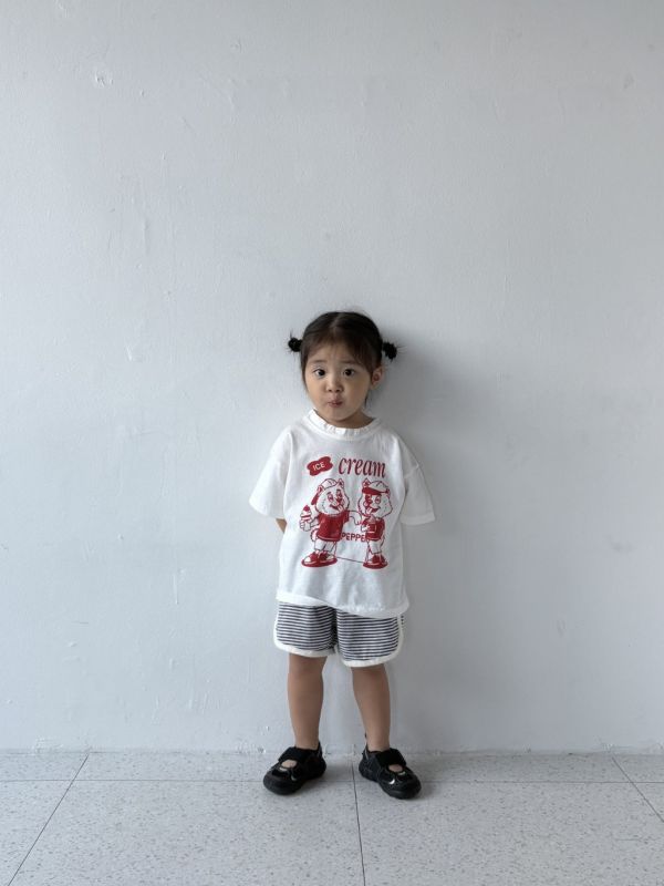 ICE CREAM雙熊短TEE｜2COLORS 
