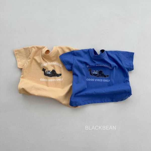 BLACKBEAN｜GOOD VIBES ONLY黑貓短TEE 