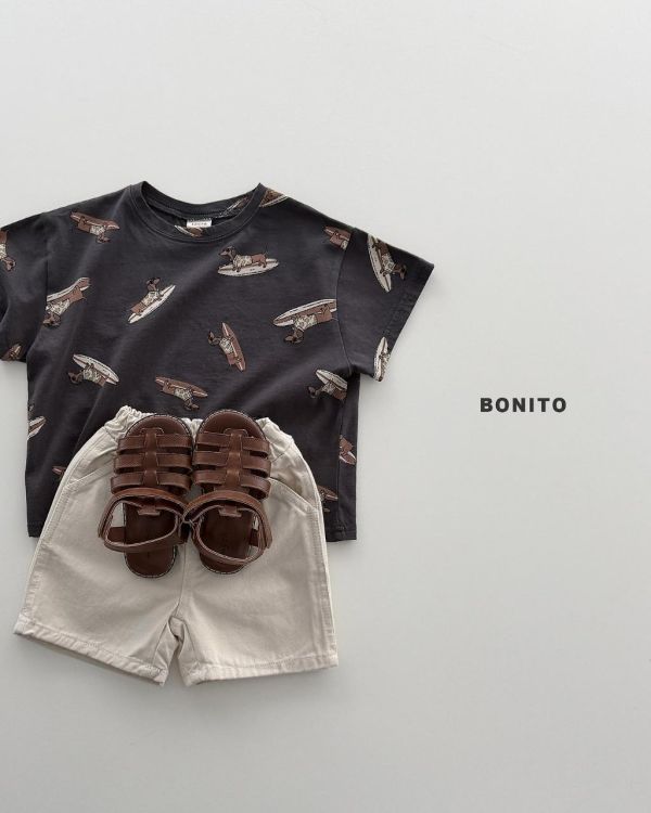 BONITO｜臘腸狗衝浪短TEE 