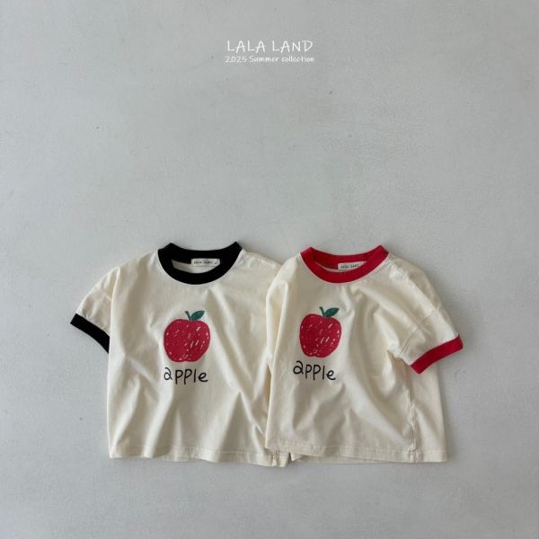 蘋果塗鴉短TEE｜2COLORS 