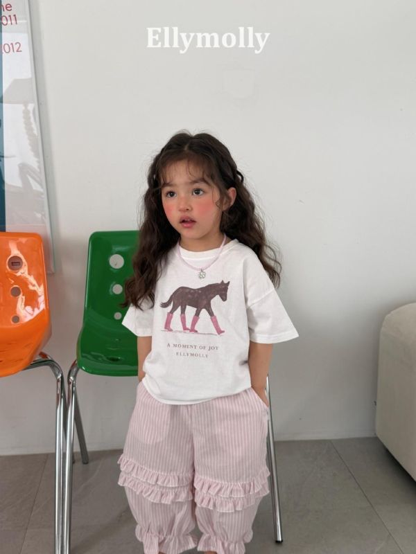 ELLYMOLLY｜親子款 粉靴小馬TEE 
