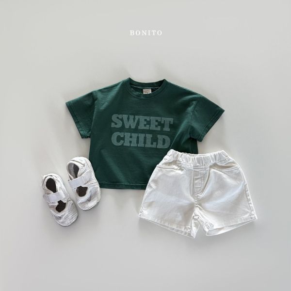 SWEET CHILD字母短TEE｜2COLORS 