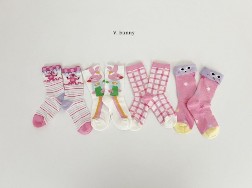 粉紅兔兔透氣襪襪組(4入)｜SET 