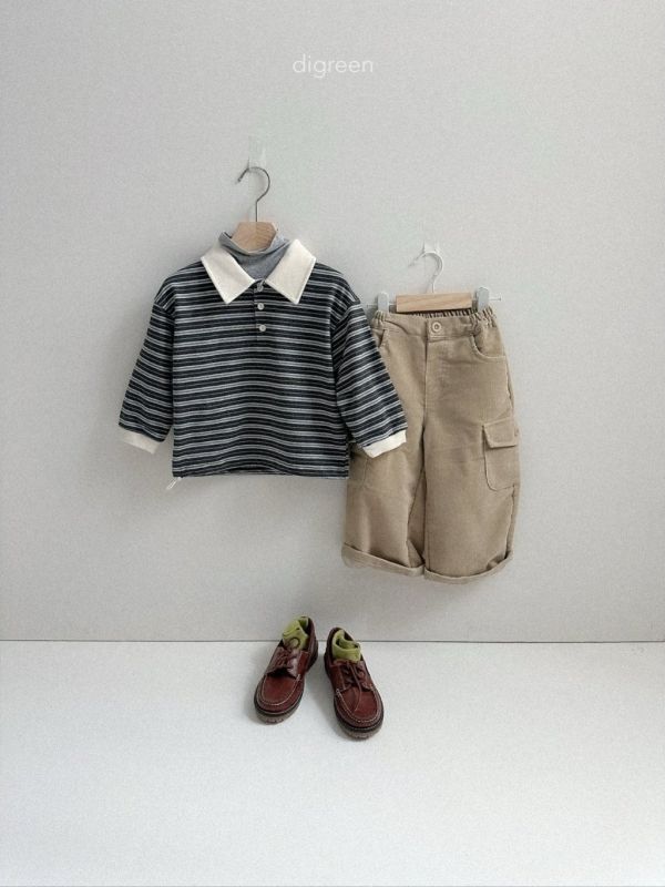 條紋抽繩上衣｜3COLORS 