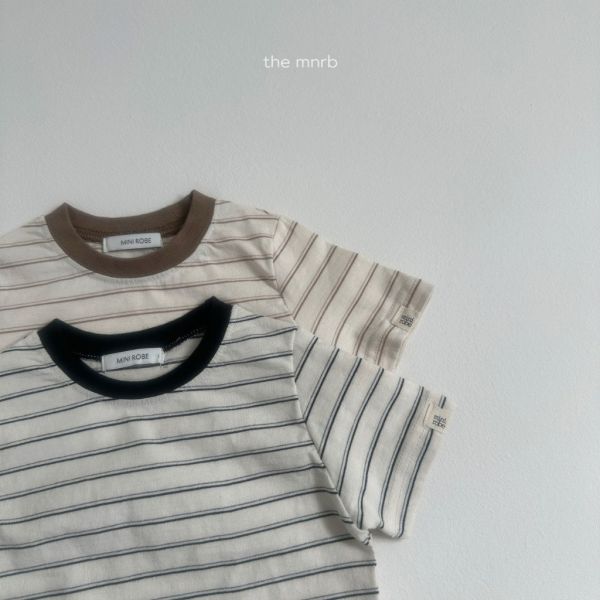 雙線條紋短TEE｜2COLORS 