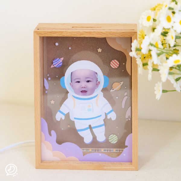 客製化木製發光存錢筒 