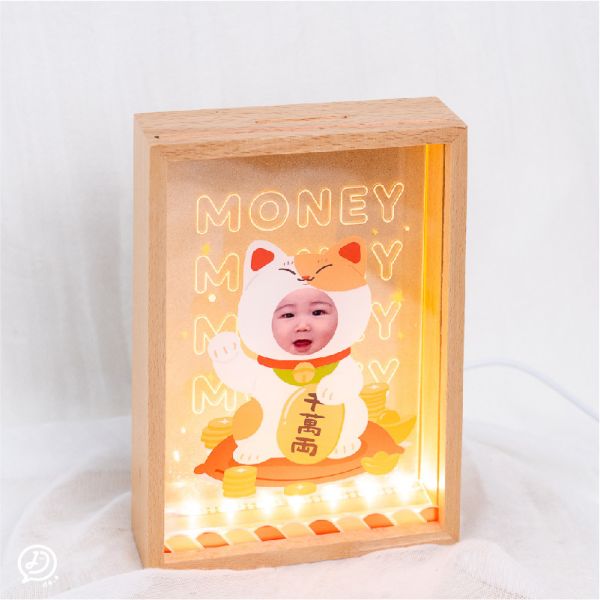 客製化木製發光存錢筒 