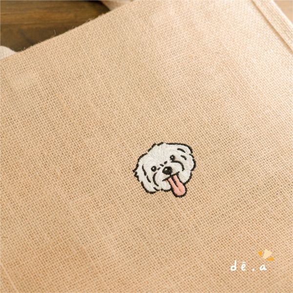 de.a 滴ㄟ【客製化刺繡手提袋】麻布手提袋 無印良品手提袋 客製化刺繡,環保購物袋,麻布購物袋,黃麻購物袋,刺繡麻布袋,無印良品麻布袋,客製化刺繡購物袋,客製化刺繡麻布袋