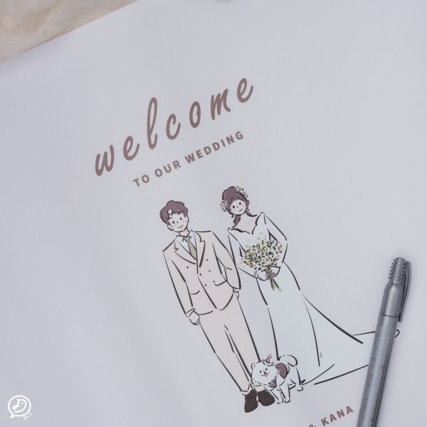 客製化簽名軸 婚禮簽名軸,客製簽名布,似顏繪婚禮用品,婚禮互動道具,戶外婚禮,婚禮迎賓區設計,婚禮佈置,婚禮小物,de.a,滴ㄟ