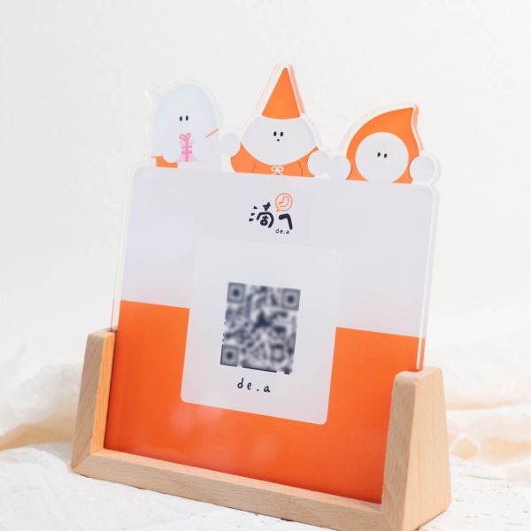 客製化 Qrcode 立牌 LOGO,菜單,MENU,客製化相框,壓克力相框,開店禮物,桌上立牌,U形相框,dea