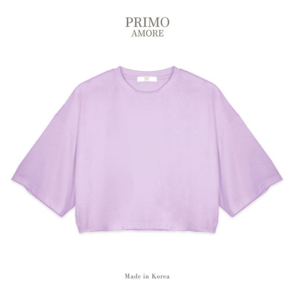 素面落肩短版TEE 
