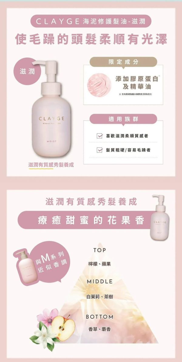 【CLAYGE海泥】海泥修護髮油 