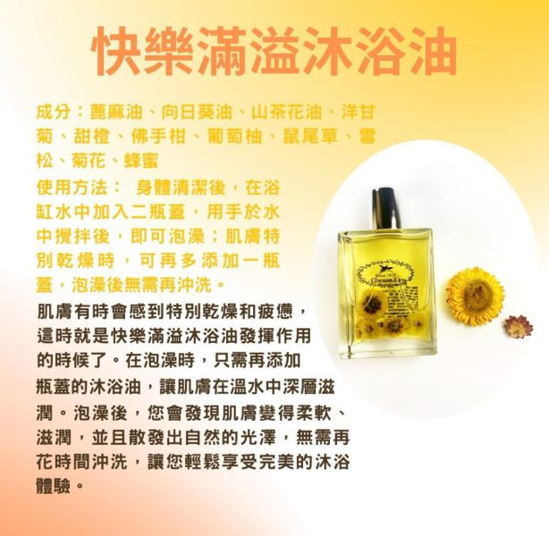 【泉發蜂蜜】快樂滿溢沐浴油100ml 